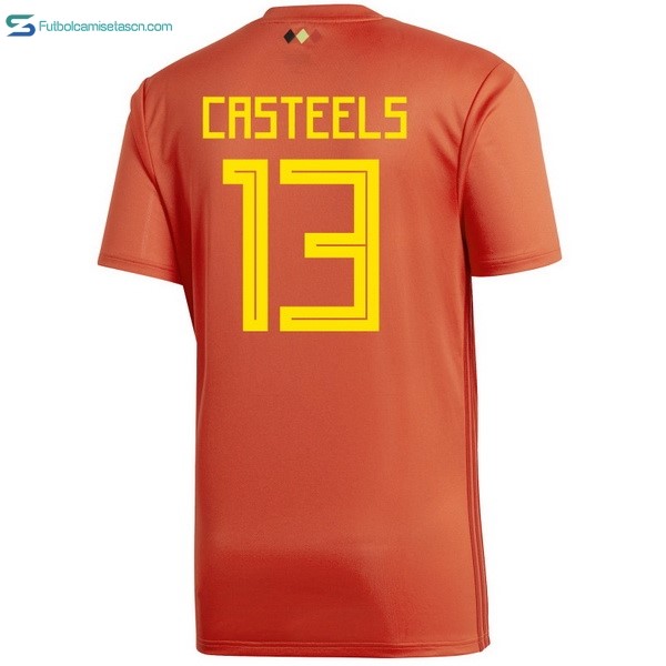 Camiseta Belgica 1ª Casteels 2018 Rojo